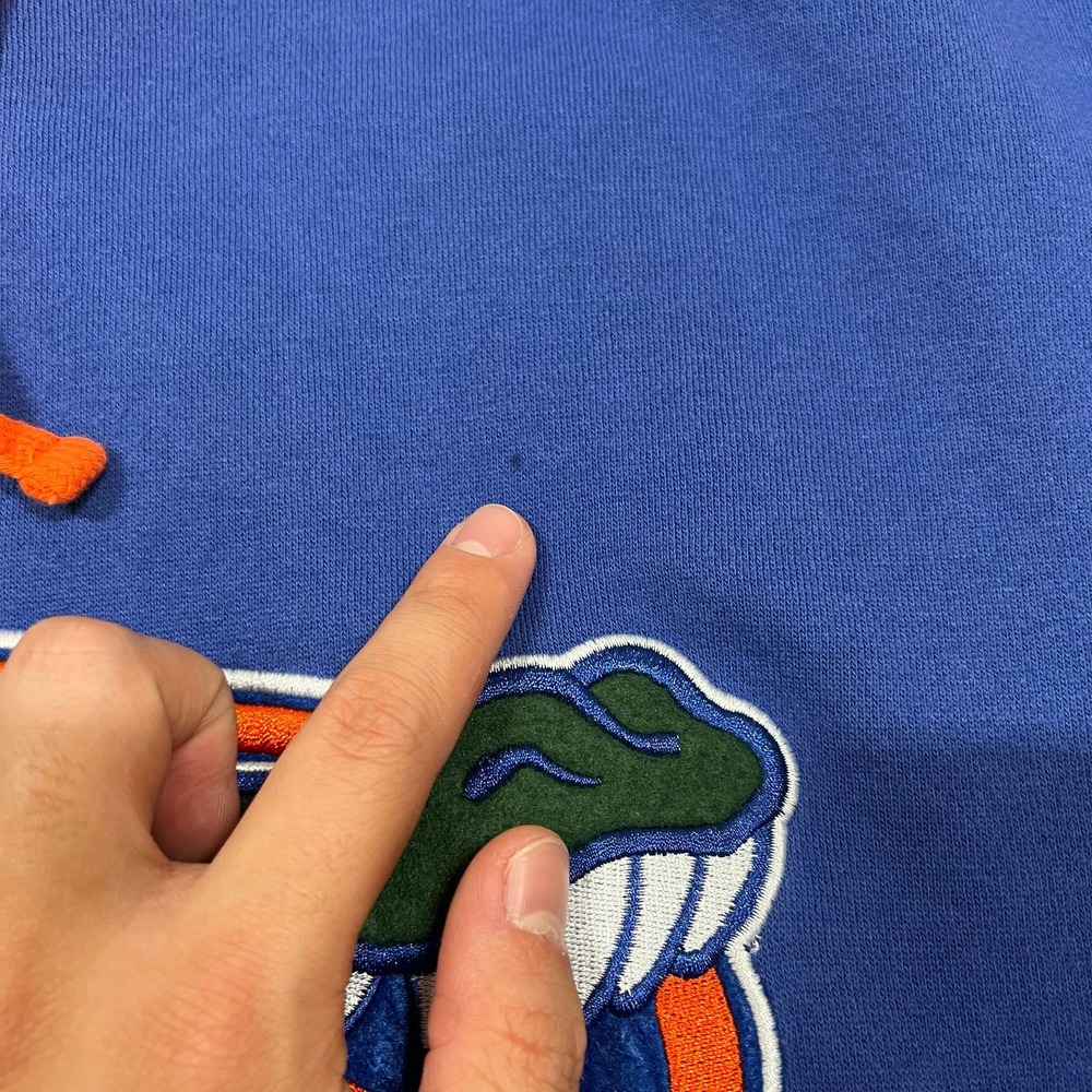 Florida Gators 1XL Tall Embroidered Sports Logo Hoodie Blue and Orange - Picture 5 of 7